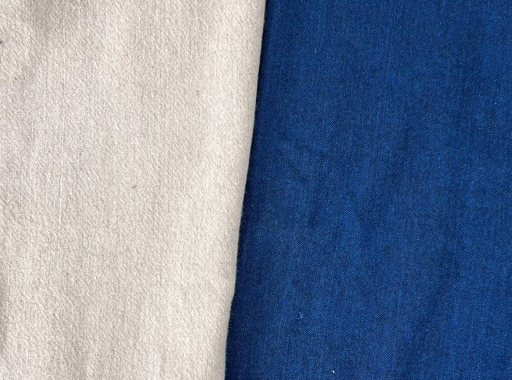 Wool Linen Blend Twill Fabric – Yarn Dyed, Medium to Heavy Weight 8181 8182