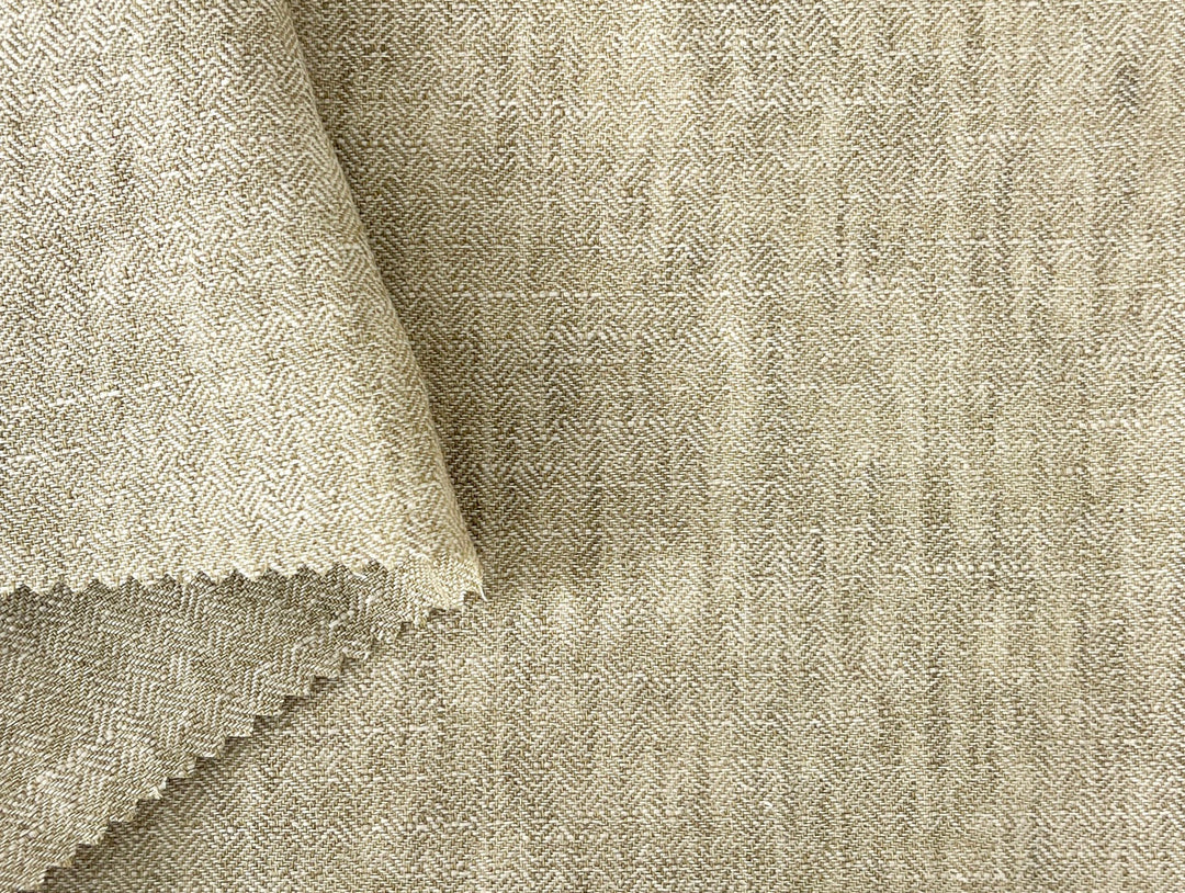 Linen Ramie Cotton Fabric – Broken Herringbone Chambray Weave 8278 8279