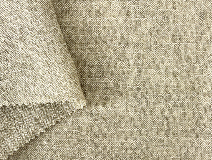 Linen Ramie Cotton Fabric – Broken Herringbone Chambray Weave 8278 8279