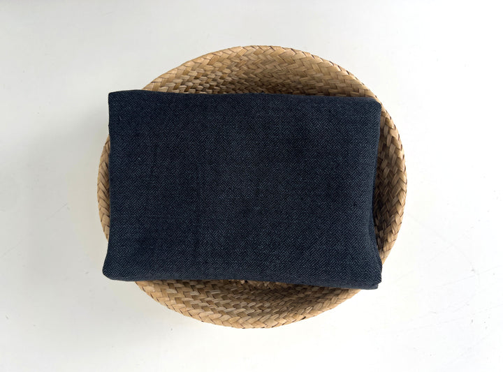 Linen Ramie Cotton Fabric – Broken Herringbone Chambray Weave 8278 8279