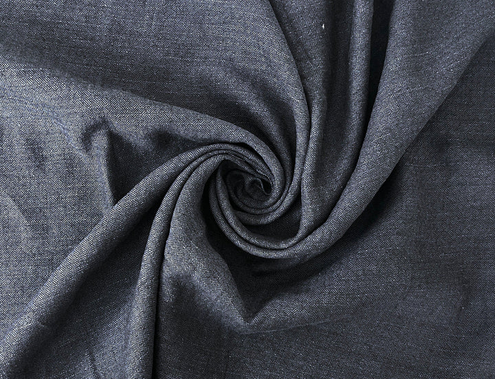 Linen Ramie Cotton Fabric – Broken Herringbone Chambray Weave 8278 8279