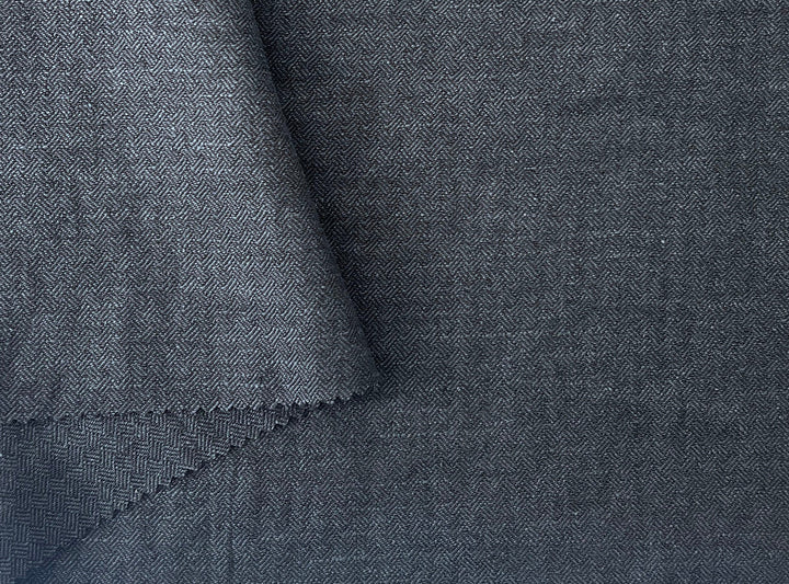 Linen Ramie Cotton Fabric – Broken Herringbone Chambray Weave 8278 8279