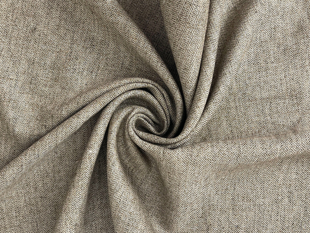 Linen Polyester HBT Herringbone Twill Fabric with Melange Effect Heavy Weight 7353 7821