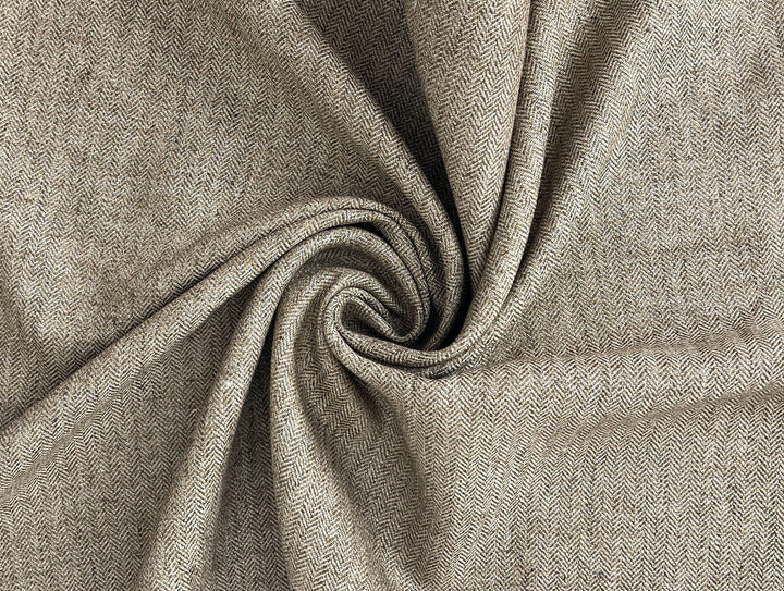 Linen Polyester HBT Herringbone Twill Fabric with Melange Effect Heavy Weight 7353 7821