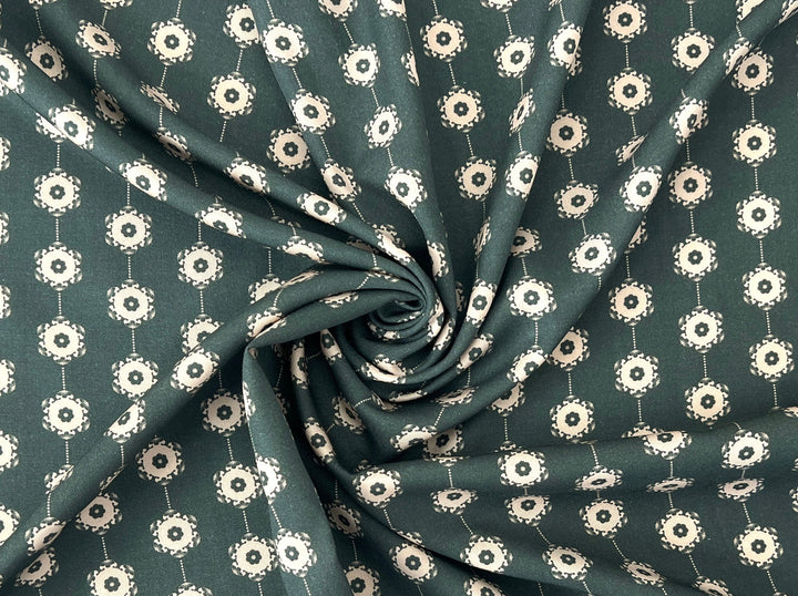 Medalians - Brass Collection - Wool Rayon Print Fabric, Design by Madeline, Madswick Studio 8370 8371 8372 8373 8374 8375