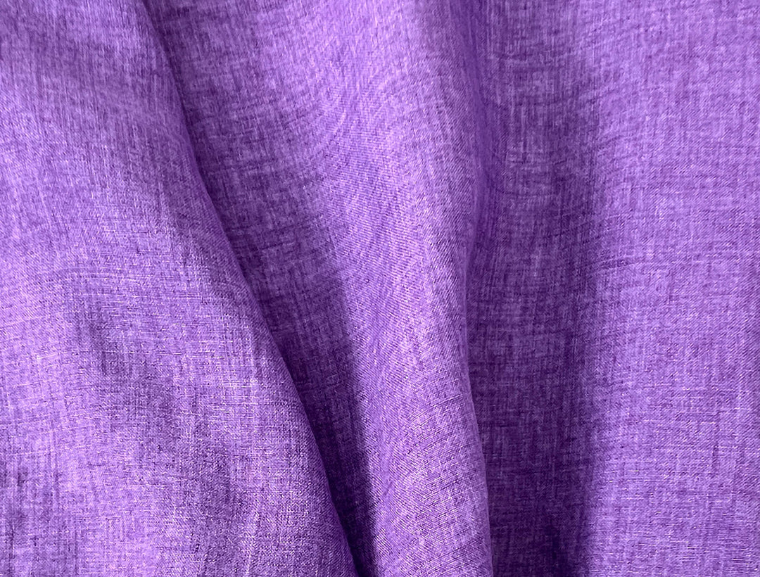 100% Linen Soft&Crisp Fabric 21s Vintage Chambray Violet(light) 7934