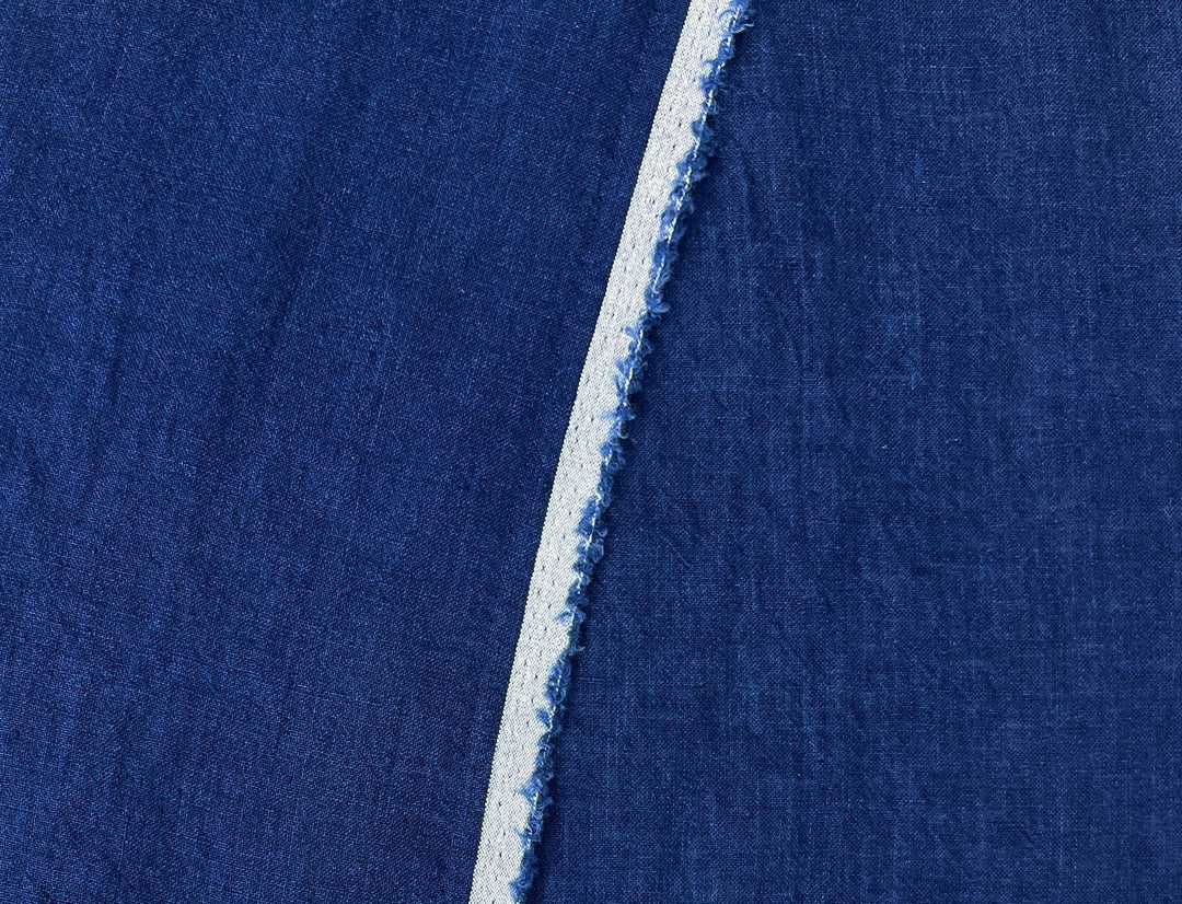 100% Linen Soft&Crisp Fabric 21s Vintage Navy(dark) 6183