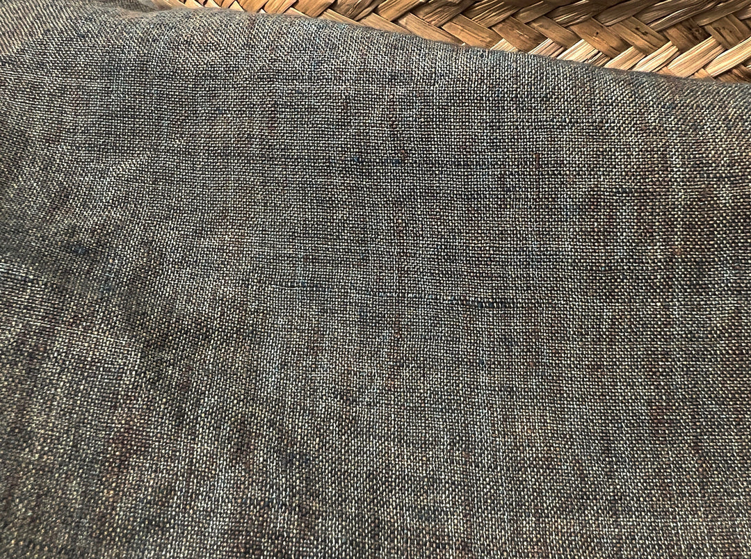 100% Linen Soft&Crisp Fabric 21s Vintage Chambray Brown(light) 8211