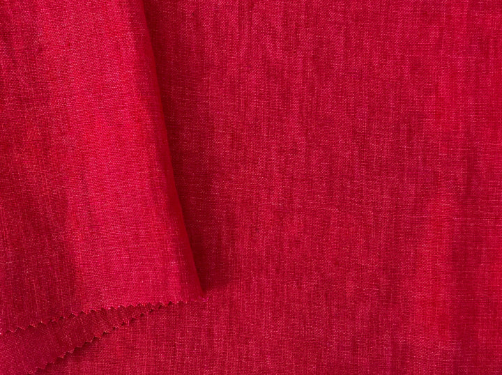 Delave Vintage Dyed 100% Linen Fabric – Medium to Heavyweight, Soft Finish Crimson Pink 7942