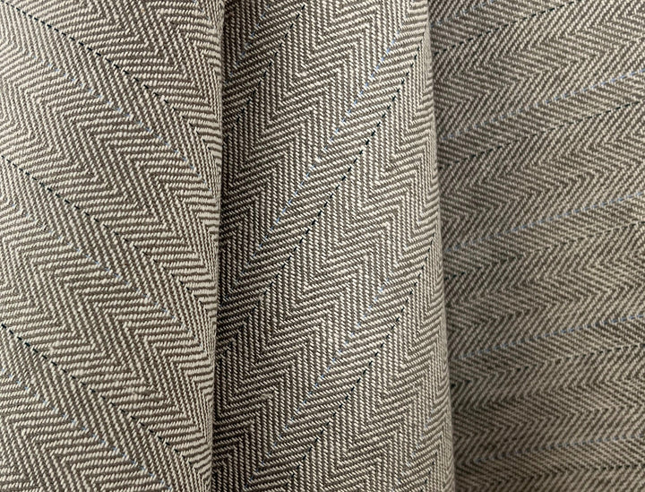 Two-Tone Herringbone Pinstripe | Linen Cotton Fabric 7303 7304