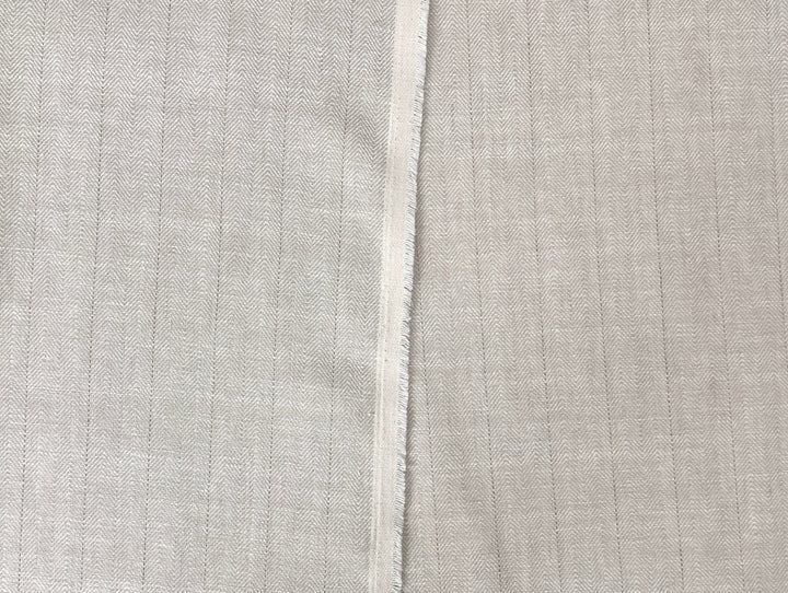 Two-Tone Herringbone Pinstripe | Linen Cotton Fabric 7303 7304
