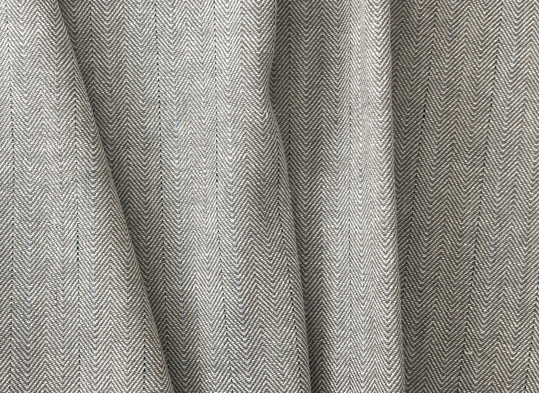 Two-Tone Herringbone Pinstripe | Linen Cotton Fabric 7303 7304