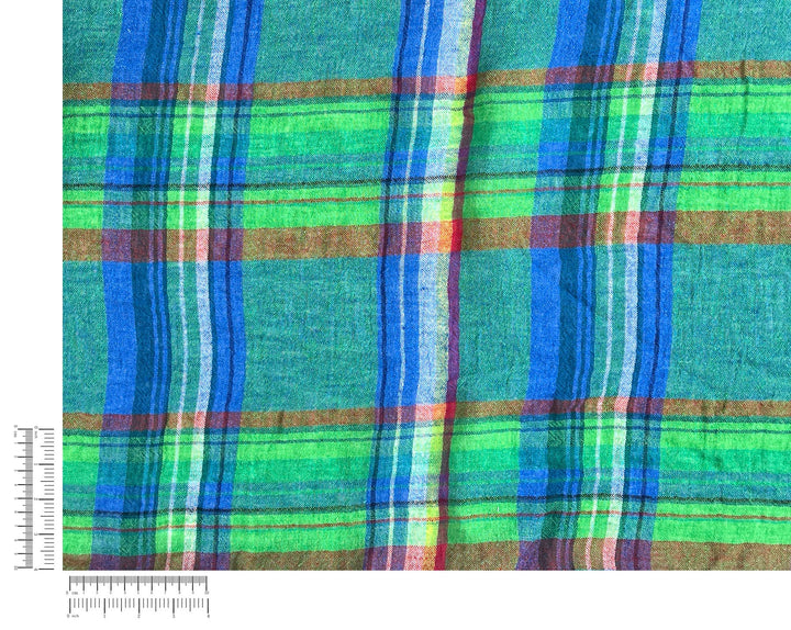 High-Twist Plaid | Airy Linen Blend Fabric 7997 7998