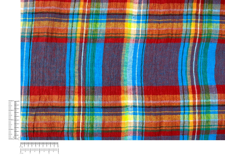 High-Twist Plaid | Airy Linen Blend Fabric 7997 7998