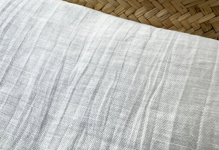 Crinkle White | Linen Nylon Fabric 2995