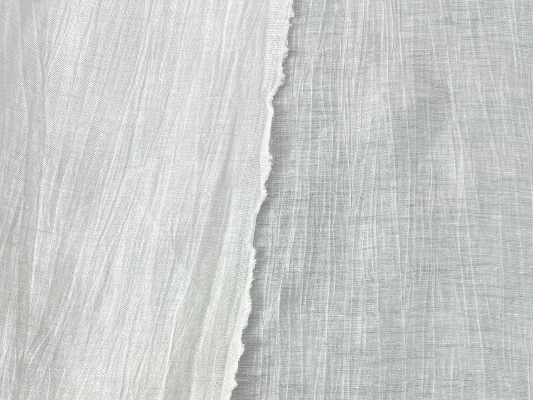 Crinkle White | Linen Nylon Fabric 2995