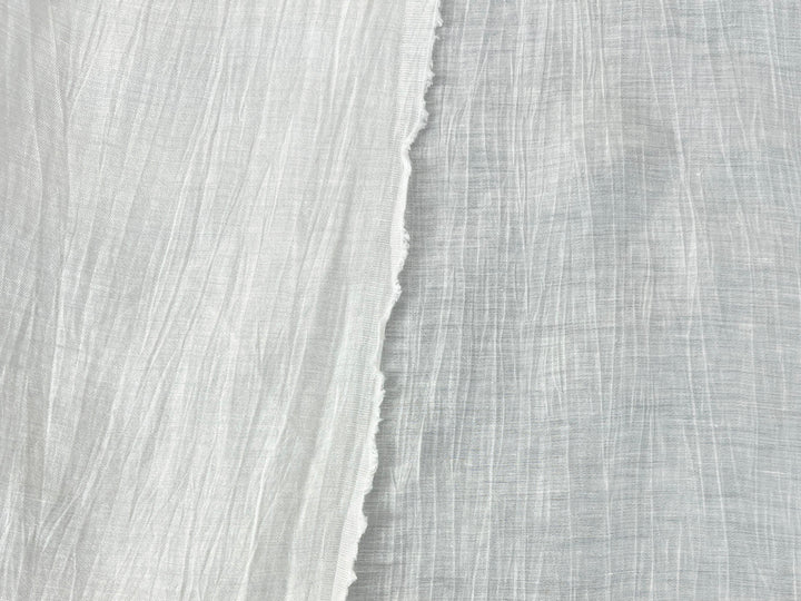 Crinkle White | Linen Nylon Fabric 2995