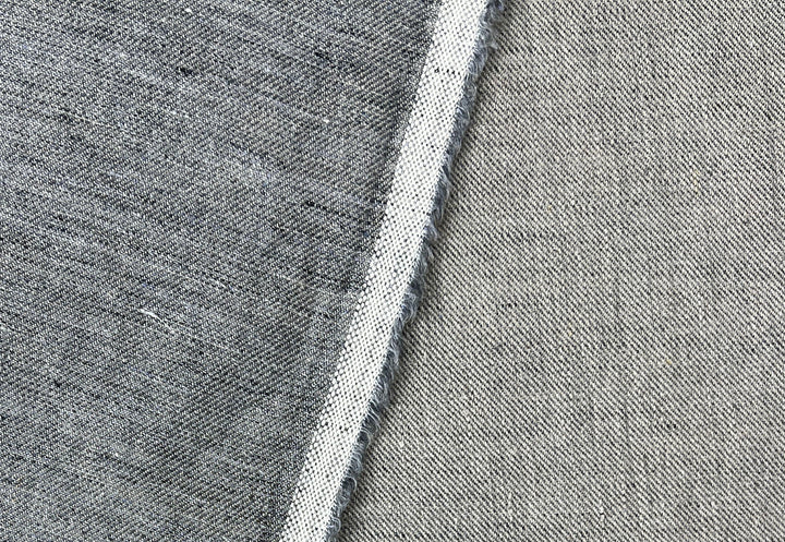 Two-Tone Chambray Twill | 100% Linen Fabric 8331 8332