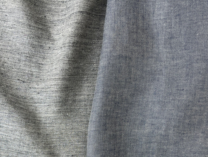 Two-Tone Chambray Twill | 100% Linen Fabric 8331 8332