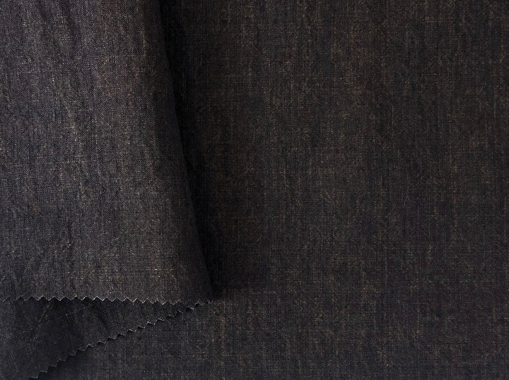 High Twisted Linen Fabric 14s Medium Weight Brown(dark) 8009