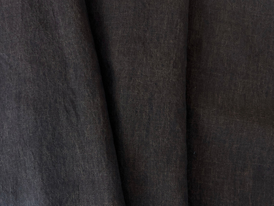 High Twisted Linen Fabric 14s Medium Weight Brown(dark) 8009