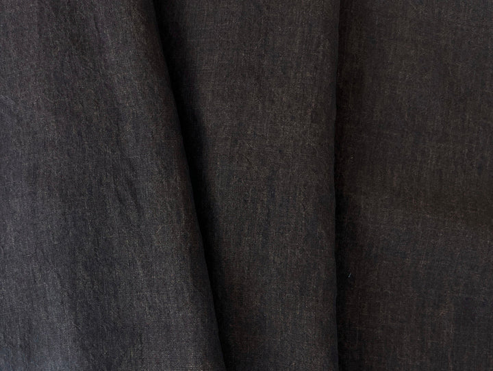 High Twisted Linen Fabric 14s Medium Weight Brown(dark) 8009