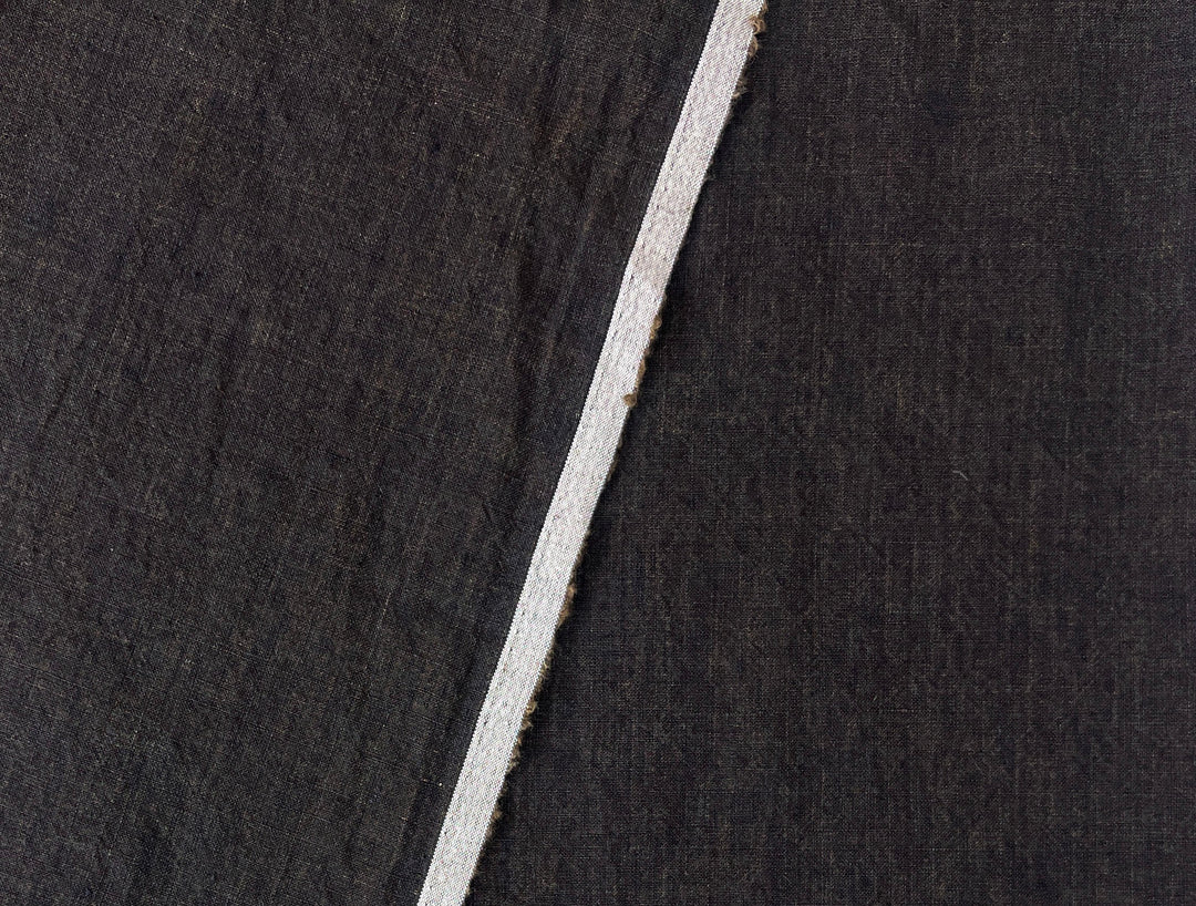 High Twisted Linen Fabric 14s Medium Weight Brown(dark) 8009