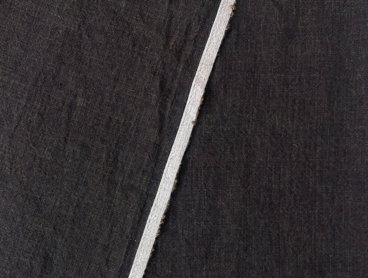 High Twisted Linen Fabric 14s Medium Weight Brown(dark) 8009