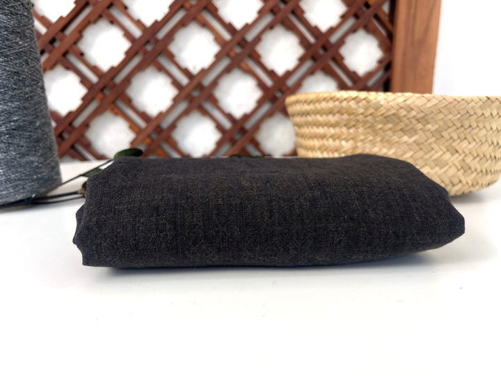 High Twisted Linen Fabric 14s Medium Weight Brown(dark) 8009