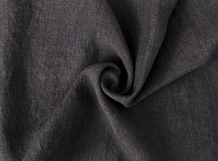 High Twisted Linen Fabric 14s Medium Weight Brown(dark) 8009