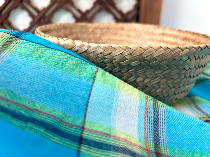 Linen Cotton Tencel Blend Fabric Madras Plaids | Subtle Wrinkle Effect | Lightweight 7741 7742
