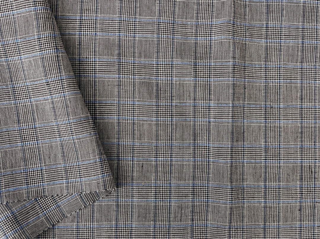 Lightweight Glen Plaid | Linen Cotton Blend Fabric 7798 7799 8060