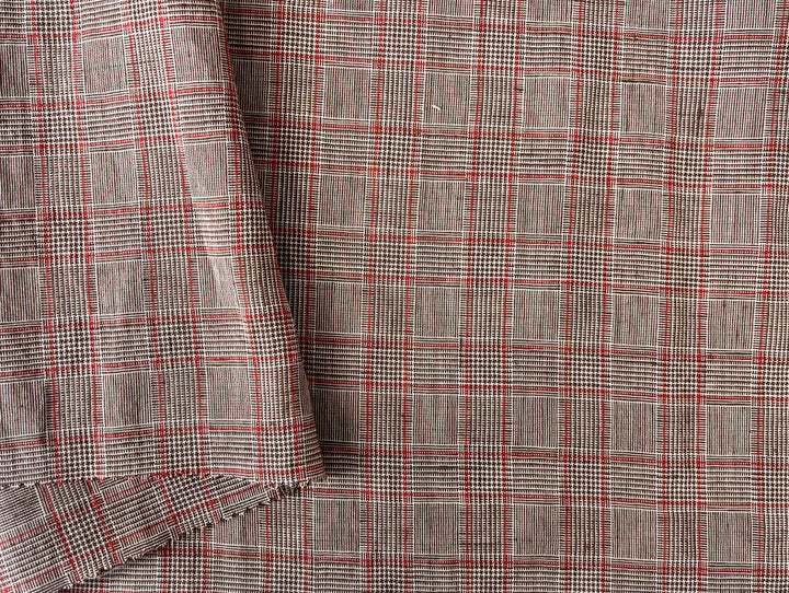 Lightweight Glen Plaid | Linen Cotton Blend Fabric 7798 7799 8060