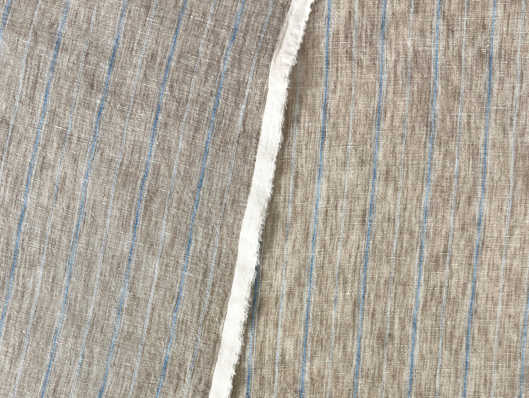 100% Linen Fabric Delave Stripe  Lightweight 7500 7501 7751 7723 7724