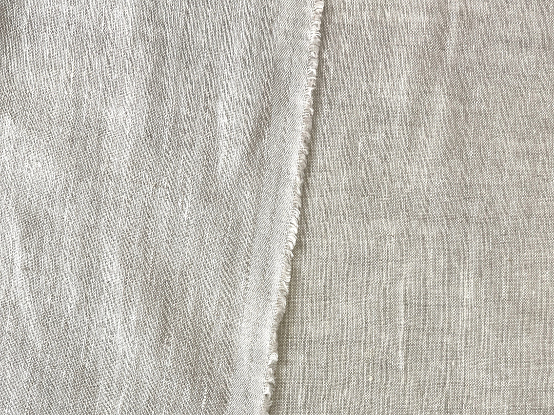 100% Linen Fabric – Medium to Heavyweight, Soft Finish Natural(light) 8236