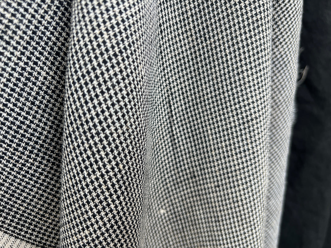 Linen Rayon Micro Houndstooth Fabric – Pre-Washed Starcheck 8385