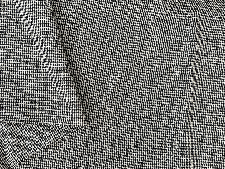 Linen Rayon Micro Houndstooth Fabric – Pre-Washed Starcheck 8385