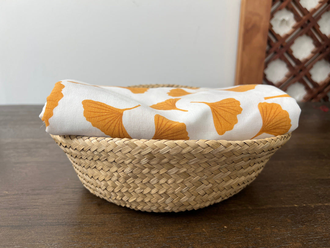 Morning Calm Ginkgo Print – Soft & Wrinkle-Resistant Ramie Blend Fabric 8336 8437