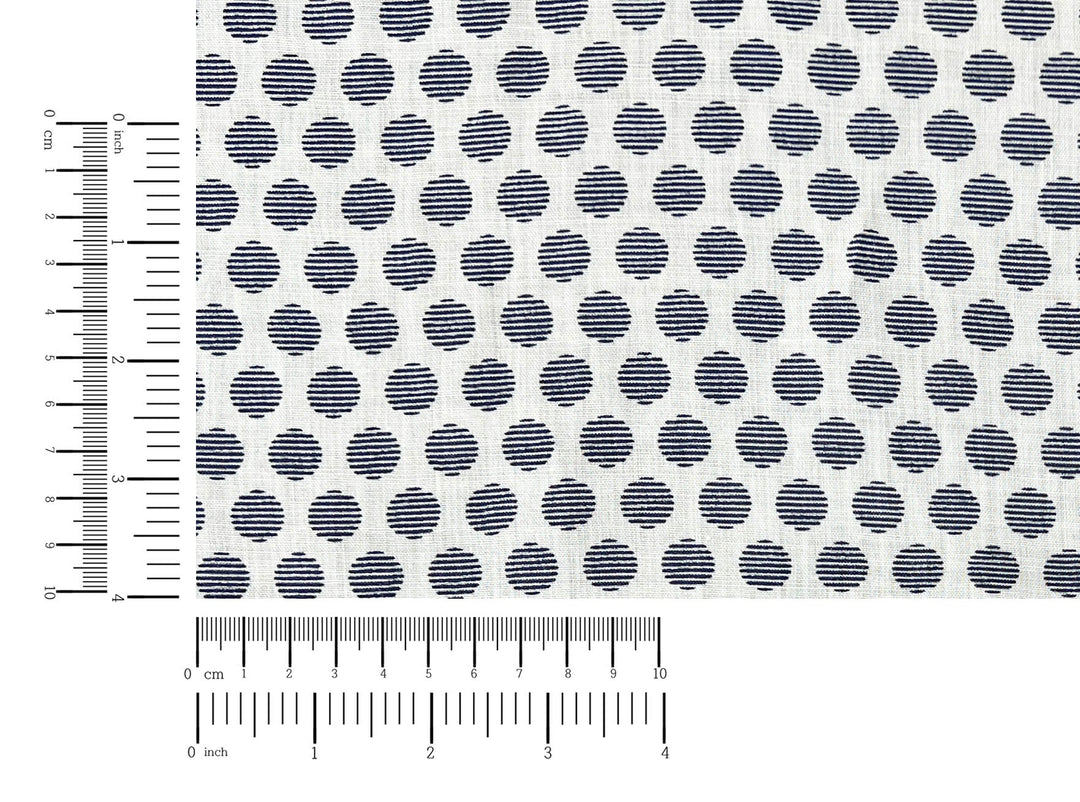 100% Ramie Fabric with Micro-Stripe Polka Dot Print, Lightweight 4776 8456 8457 8458