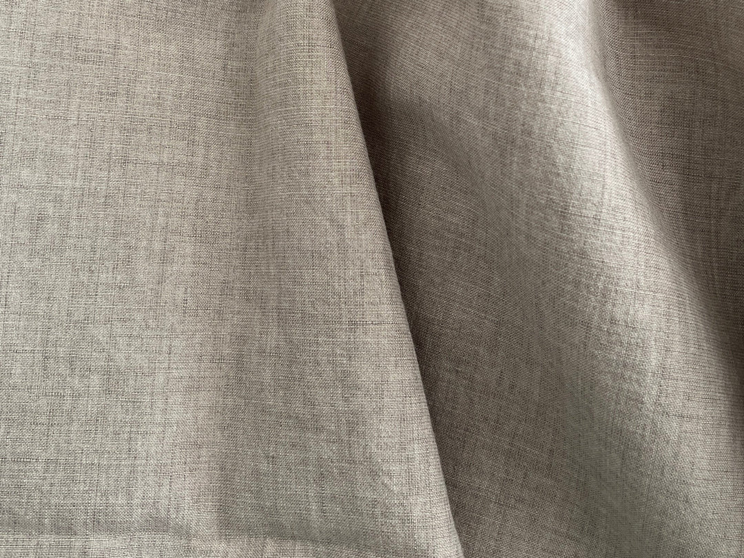 Dark Grey Subtle Chambray Linen Cotton Fabric – Soft & Pre-Washed 8111 8303