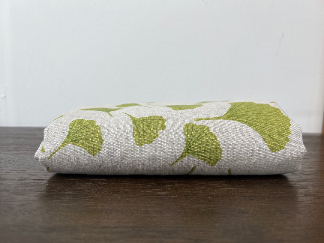 Morning Calm Ginkgo – 100% Linen Fabric in Natural Tone, Medium Weight 8319 8436