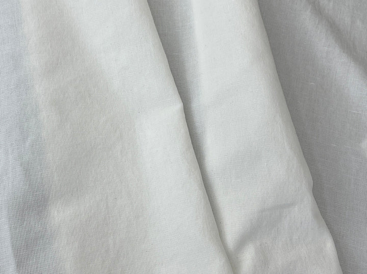 Subtle Textured Linen Cotton Fabric | Bleached Off-White | 52" 8260