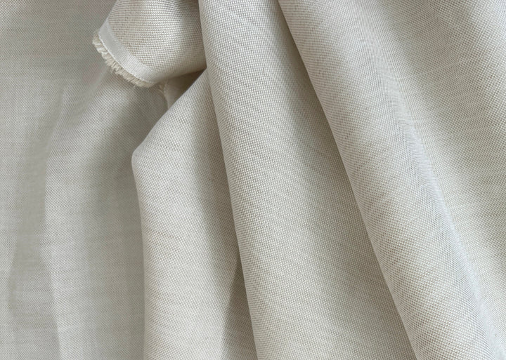 Linen Lyocell Textured Dobby Fabric | Neutral Two-Tone Chambray 1629