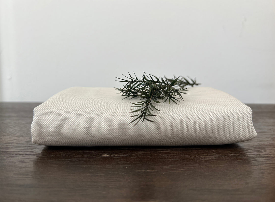 Linen Lyocell Textured Dobby Fabric | Neutral Two-Tone Chambray 1629