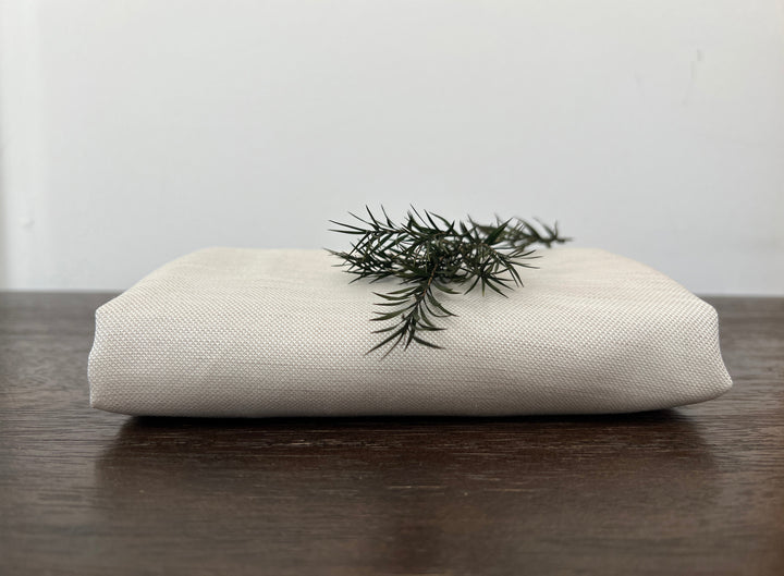 Linen Lyocell Textured Dobby Fabric | Neutral Two-Tone Chambray 1629