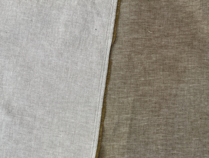Two-Tone Linen Cotton Twill Fabric 3964 | Khaki Heather | Medium Weight | 52"