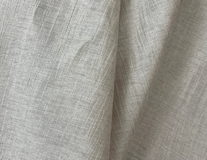 Textured Crushed Linen Blend Fabric | Creased Wrinkle Effect | 54"