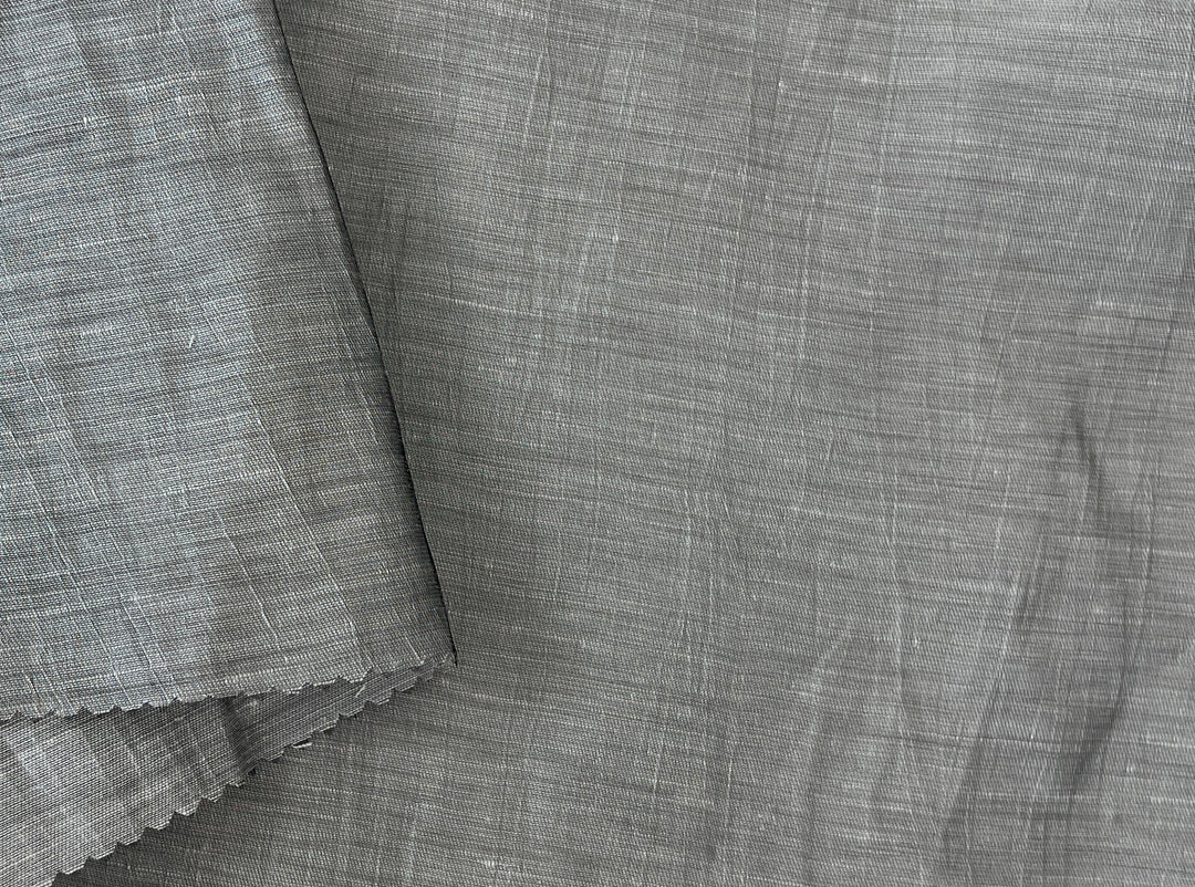 Textured Crushed Linen Blend Fabric | Creased Wrinkle Effect | 54"