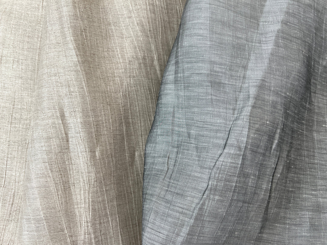Textured Crushed Linen Blend Fabric | Creased Wrinkle Effect | 54"