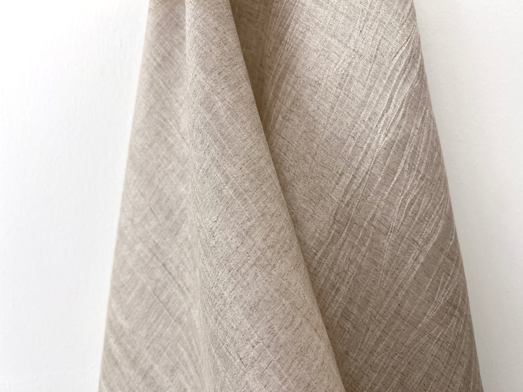 Textured Crushed Linen Blend Fabric | Creased Wrinkle Effect | 54"
